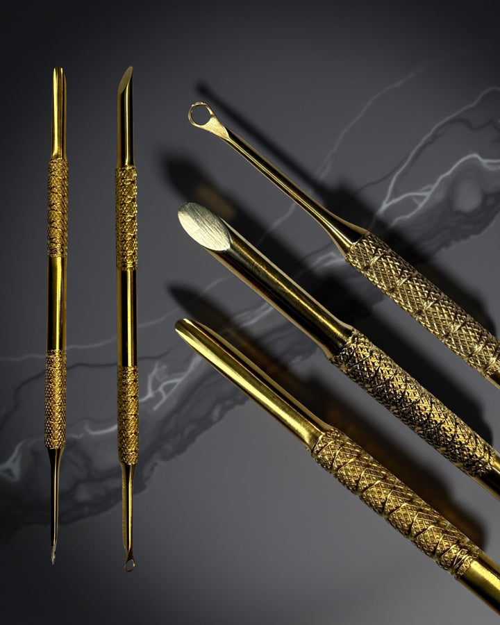 Cuticle Pusher Pro With Ring - Dual-Ended Nail Tool for Professional Cuticle Care.