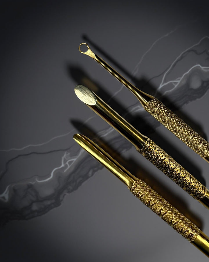Cuticle Pusher Pro With Ring - Dual-Ended Nail Tool for Professional Cuticle Care.