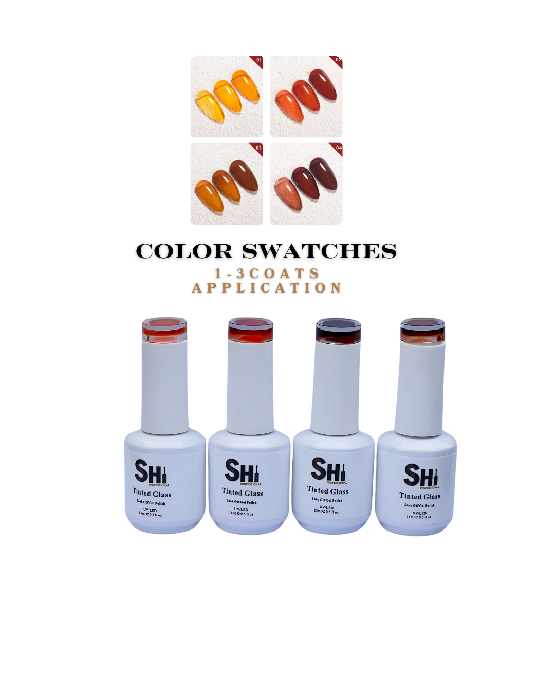 Discover our latest Tinted Glass Gel Fall Collection, inspired by Tortoise Shell nail art! - Shi Professional