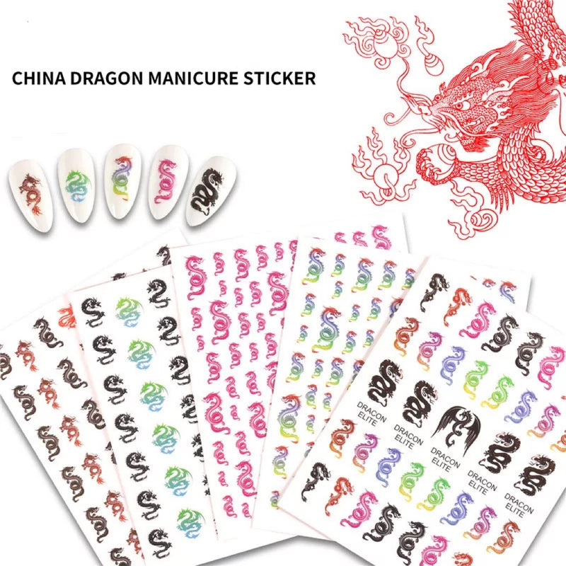 Trending Chinese Dragon Stickers (Set of 4) Shi Professional