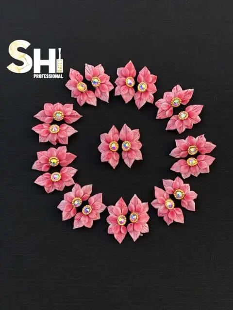 3-D Poinsettia with Gold Charm Shi Professional