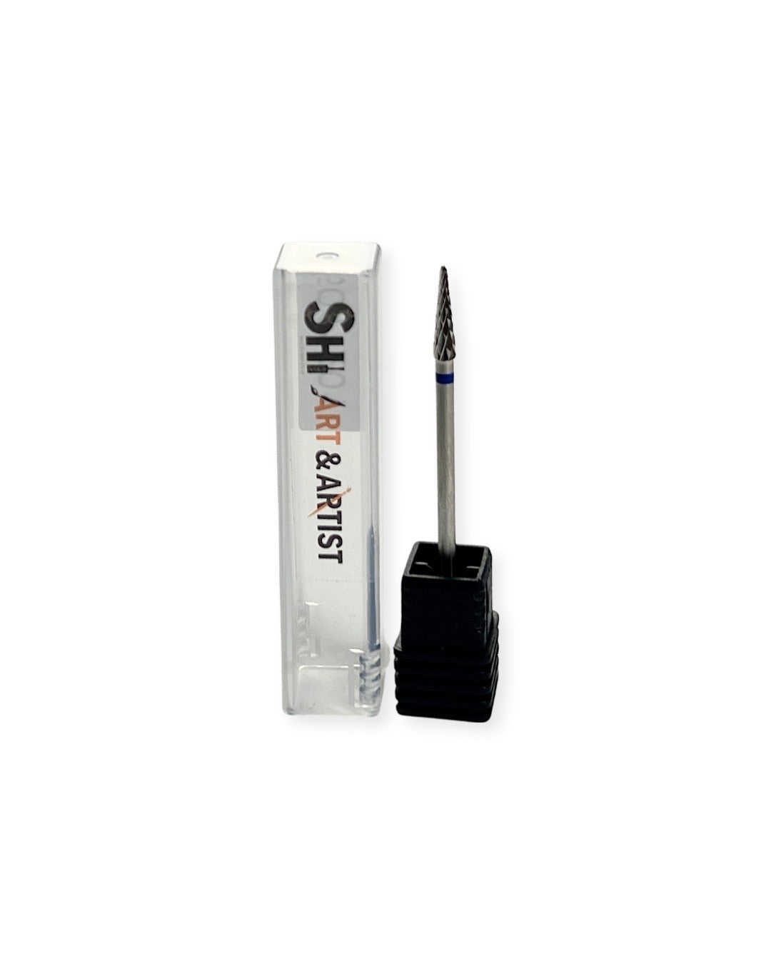 Cuticle E-Bit (Cross Cut)- the ultimate tool for professional nail technicians. Featuring a thin, tapered point, this e-bit is perfect for thinning down products near the cuticle and cleaning underneath the nail.