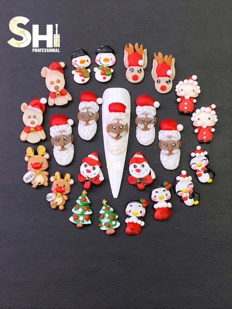 3-D Black Santa Christmas Decoration  Trial Set II Shi Professional
