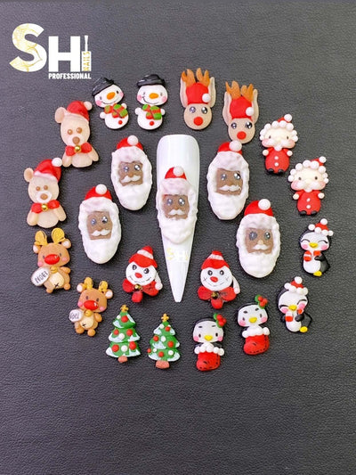 3-D Black Santa Christmas Decoration Set I Shi Professional