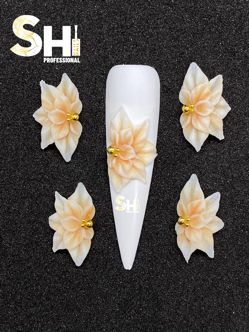 3D Double Petal Poinsettia Acrylic Flower Shi Professional