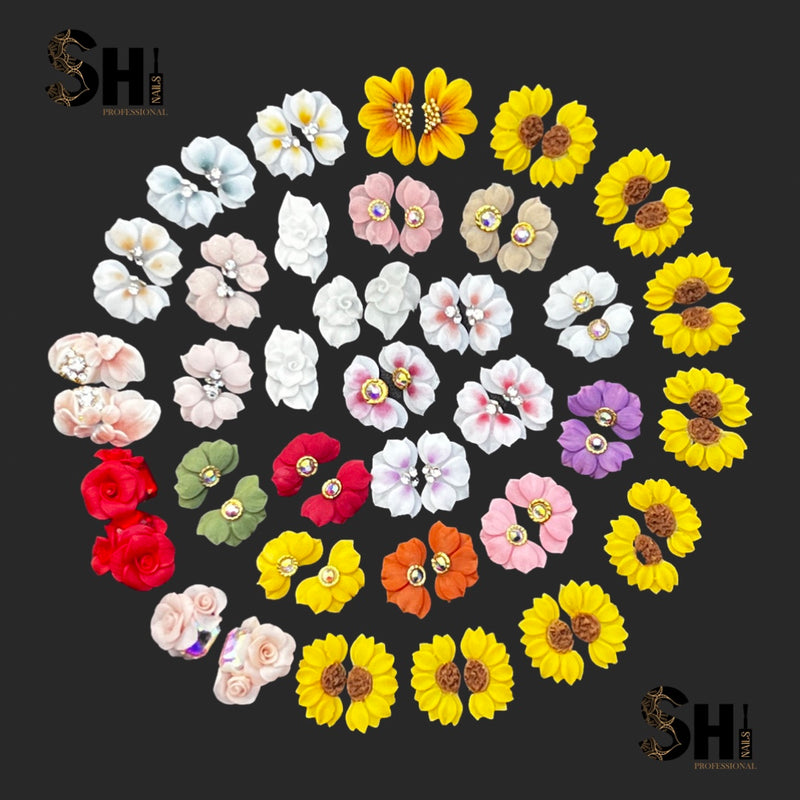 Blissfully Yours ( 62 pieces 3D Flowers) Shi Professional