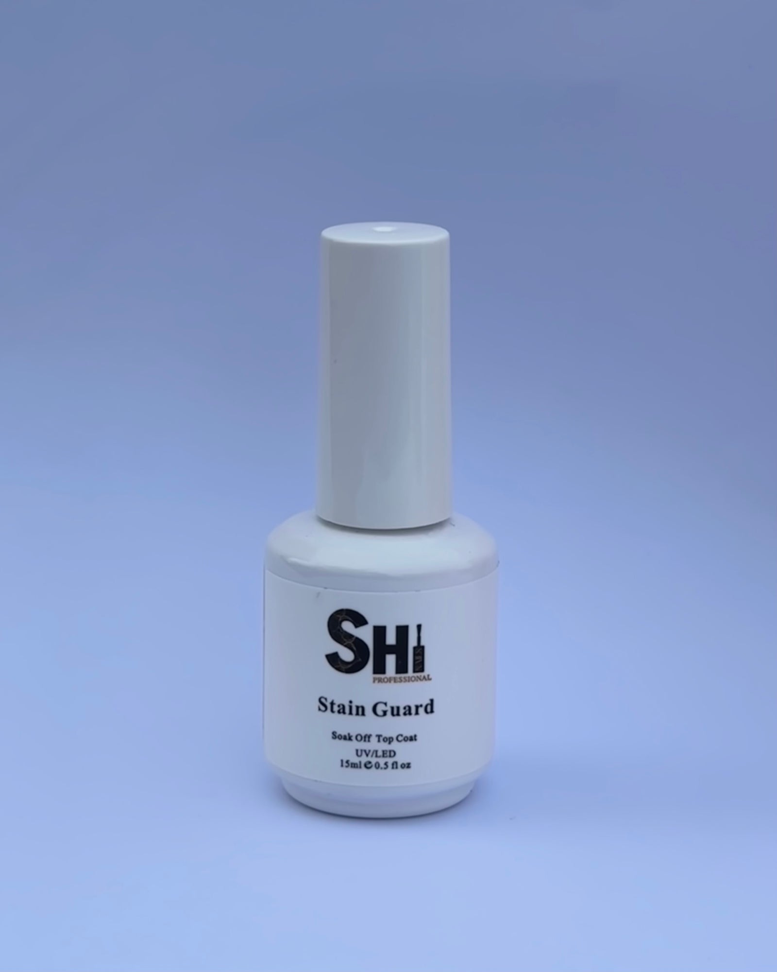 Introducing SHi®'s new innovation, our dedicated team spent months developing this non-wipe gel topcoat called Stained Guard. It's a high gloss, clear topcoat designed to prevent discoloration of artificial nails. Shi Professional